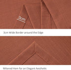 maxmill Lux Faux Linen Table Cloth with Slubby Yarn Textured Weaves Wrinkle Free Anti-Shrink Soft Tablecloth Decorative Table Cover for Harvest Thanksgiving Party Rectangle 60 x 104 Inch Rust