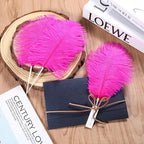 SOGUGOM Fuchisa Craft Ostrich Feathers - 30PCS 8-10 inch Ostrich Feathers Kit for Centerpieces, Kindergarten Crafts, Dream Catchers and DIY Projects(Fuchisa)