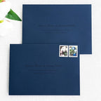 PONATIA 50 Pieces 5x7 Envelopes, A7 Envelopes Self Seal for Weddings, Invitation Cards, Photos, Postcards, Greeting Cards Mailing, Baby Shower, Graduation, Christmas Gift Cards (Navy Blue)