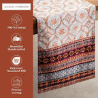 Maison d' Hermine Table Runner 100% Cotton Double Layer Table Runners 72 inches Long for Thanksgiving Christmas Decorations Home Kitchen Dining Party Wedding (Fair Isle, 14.5" x 72")