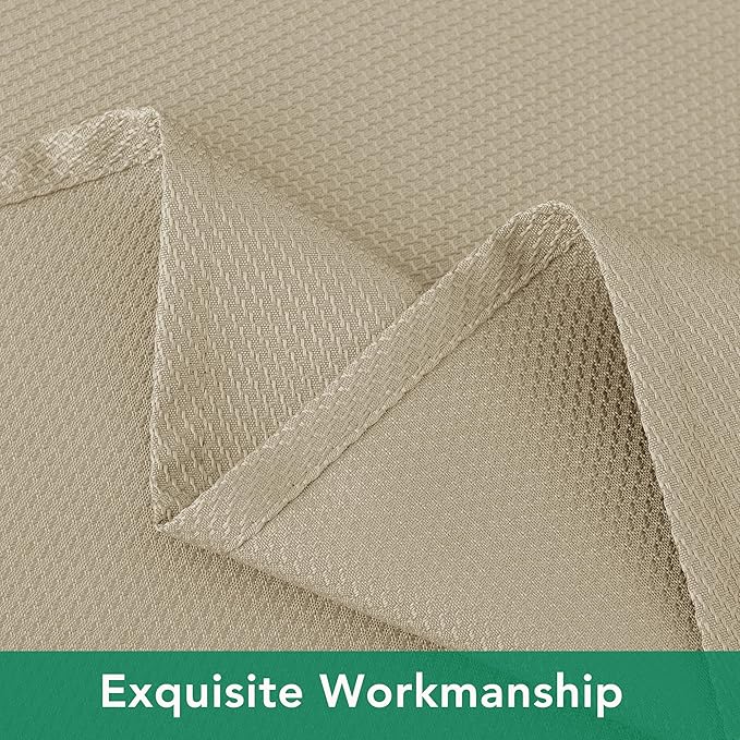 Biscaynebay Textured Fabric Tablecloths 60x108 Inches Rectangular, Natural Water Resistant Tablecloths for Dining, Kitchen, Wedding, Parties etc. Machine Washable
