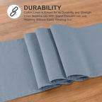 Ruvanti Linen Table Runner 48 Inches, Classic Hemstitch, Washable, Reusable, Non-Slipping, Stain Resistant- Perfect for Parties, Weddings, Dinners, Thanksgiving, Christmas, Indoor use – Grey
