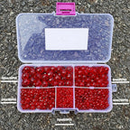 2-10mm Briolette Rondelle 810pcs Red Crystal Glass Beads Faceted Shape Crystal Spacer Beads for Bracelet Necklace Decorative Hand Jewelry Making (2/4/6/8/10mm Red)