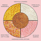 Confect Sprinkles – 5 Pack Assorted Cake Decorating Mix (Yellow & Pearl Dragees, Hot Pink Jimmies, Sparkling Gold Sugar) – Celebration Spring & Summer Sprinkles - Festive Toppings for Cakes, Cupcakes, Cookies, Birthday Parties – Vegan, Gluten-Free, Nut...