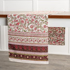 Maison d' Hermine Table Runner 100% Cotton Double Layer Table Runners 108 inches Long for Thanksgiving Christmas Decorations Home Kitchen Dining Party Wedding (Reveillon Au Jardin, 14.5" x 108")