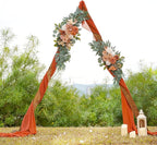 ponatia Wedding Arch Flowers (Pack of 2), Artificial Burnt Orange Flowers for Wedding Welcome Signs Decorations and Arch Flower for Weddings Ceremony Reception (Burnt Orange)
