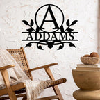Personalized Metal Name Signs, Split Letter Monogram Wall Decor, Custom Last Name Sign, Family Name Sign for Outdoor, Personalized Wedding Gift, Garden Decor, Metal Wall Art, Housewarming Gift