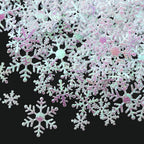 MARFOREVER Snowflake Confetti Decorations, Winter Snowflake Glitter Confetti White Snow Scatter Confetti Winter Wonderland Table Centerpiece for Winter Wedding Birthday Party Decor Supplies