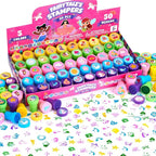 JOYIN 50 Pcs FairyTale's Themed Stamps for Kids - Self-Ink Stamps with 50 Designs for Birthday Party Favor, Carnival Prizes, Goodie Bag, Halloween, Christmas (Mermaid, Princess, Unicorn Stampers)