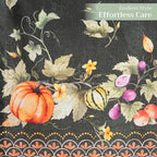 Maison d' Hermine Table runner 100% Cotton Single Layer Table Runners 72 inches long for Thanksgiving Christmas Decorations Home Kitchen Dining Party Wedding (Pumpkin Garden - Dark Green, 14.5" x 72")