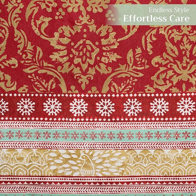 Maison d' Hermine Table Runner 100% Cotton Single Layer Table Runners 72 inches Long for Thanksgiving Christmas Decorations Home Kitchen Dining Party Wedding (Sofia, 14.5" x 72")