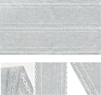 Artoid Mode Grey Rustic Cotton Linen Table Runner, Seasonal Embroidered Hollow Kitchen Dining Table Decoration for Home Party Decor 13x108 Inch