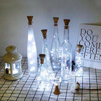 Decorman Upgraded 10 Pack Solar Wine Bottle Lights 20 LEDs Waterproof Silver Wire Cork Lights for Party, Wedding, Christmas, Holiday, Outdoor, Garden, Patio, Pathway Decor