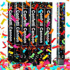16in Biodegradable Confetti Poppers,Confetti Cannons Bulk with Colorful Confettis Design for Ceremony Party Favor Supplies,Birthday Holiday,Halloween Thanksgiving,Christmas,New Year's Eve(6Pack)