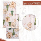 Maison d' Hermine Table Runner 100% Cotton Single Layer Table Runners 108 inches Long for Thanksgiving Christmas Decorations Home Kitchen Dining Party Wedding (Mountain Life, 14.5" x 108")