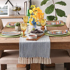 DII Woven Basic Tabletop Collection, Chevron Table Runner, 15x72, Nautical Blue