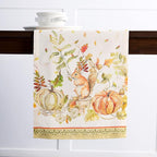 Maison d' Hermine Table Runner 100% Cotton Single Layer Table Runners 108 inches Long Decorative for Home Kitchen Dining Party Baby Shower Wedding Bridal Shower (Pumpkin Passion, 14.50" x 108")