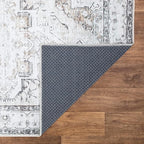 Bloom Rugs Washable Non-Slip 8' x 10' Rug - Brown/Beige/Charcoal Traditional Area Rug for Living Room, Bedroom, Dining Room, and Kitchen - Exact Size: 8' x 10'