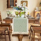 Table Runners 138 Inches,Waterproof Boho Table Runner with Tassel Fringe,Table Runner for Party Coffee Table