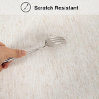 MYSKY HOME Table Cloth 60x60 in Rectangle Table, Heavy Duty Cotton Tassel Linen Look Waterproof Tablecloths Farmhouse Tablecloth, Wrinkle Free Table Cover with Beige Tassels for Kitchen Dining, Party
