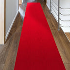 Ottomanson 2' x 16' Hallway Runner with Scraper Pile - Extra Durable Non-Slip Rug Mat for Indoor & Outdoor Use - Ideal for Kitchen, Entryway, Patio & Garage - High-Traffic Carpet, Red