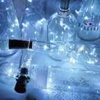 Wine Bottle Lights with Cork, Battery Operated 9 Pack 20 LED Cork Shape Silver Wire Fairy Mini String Lights(No Bottles) for DIY, Party, Decor, Christmas, Halloween,Wedding (9, Cool White)