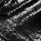 QueenDream Sparkly Sequin Tablecloth - Black Table Cloth 50x80 Inches Rectangle Table Overlay Fabric for Birthday Parties Baby Shower Decoration