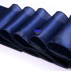 MDS Pack of 75 PCS Satin Chair Sashes Charmeuse Sateen Dining Chair Bows Ribbon Ties Back Sash for Wedding Party Birthday Home Hotel Restaurant Banquet Decoration (7 x 108 Inch, Navy Blue)