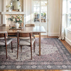 Bloom Rugs Washable Non-Slip 9' x 12' Rug - Cream/Green Traditional Medallion Area Rug for Living Room, Bedroom, Dining Room, and Kitchen - Exact Size: 9' x 12'