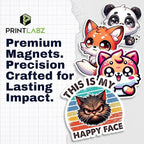 Custom Photo Magnet - Personalized Fridge Car Locker Cutout Magnets - Magnetic Logos Photos Images Designs - Contoured Cutline - Printlabz