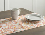 Maison d' Hermine Table Runner 100% Cotton Single Layer Table Runners 60 inches Long for Thanksgiving Christmas Decorations Home Kitchen Dining Party Wedding (Palatial Paisley, 14.5" x 60")