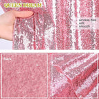 Blush Pink Sequin Backdrop Glitter Backdrop Curtains 10ft x 10ft Glitter Background for Party Baby Shower Wedding Decorations