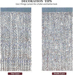 Silver Tinsel Backdrop- CYLMFC 3 Pack 3.3 ft x 6.6 ft Streamer Foil Fringe Curtain for Birthday Party Christmas Graduation Decor