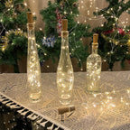 6-Pack LED Bottle Lights with Dual Battery Pack, 6.6ft 20 LEDs, Twice The Runtime, Warm White for Indoor & Outdoor Christmas Décor.(6 Pack, Warm White（Dual Battery Pack）)