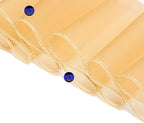 MDS Pack of 125 PCS Organza Chair Sashes Wider Dining Chair Bows Ribbon Tie Back for Wedding Party Birthday Bridal Shower Reception Event Banquet Home Chair Cover Decoration - Champagne Gold