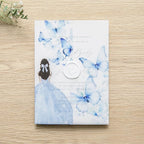 PONATIA 50 PCS Vellum Jackets for 5x7 Invitations - Vellum Paper 5x7 Jackets - 135GSM Blue Girl Butterfly Quinceanera Invitations Wraps - Transparent Cards