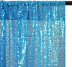 Eternal Beauty Turquoise Sequin Backdrop, 8x10 Ft Glitter Background Curtains for Shimmer Photography Party Wedding Birthday Back Drop Decor