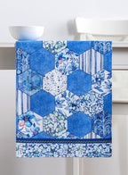 Maison d' Hermine Table Runner 100% Cotton Double Layer Table Runners 72 inches Long Decorative for Home Kitchen Dining Party Wedding Bridal Shower Spring Summer (Summer Blues, 14.50" x 72")