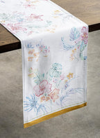Maison d' Hermine Table Runner 100% Cotton Double Layer Table Runners 72 inches Long Decorative for Home Kitchen Dining Party Wedding Bridal Shower Spring Summer (Paradise Island, 14.50" x 72")