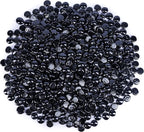 Galashield Flat Glass Marbles for Vases Black Glass Gems Beads Pebbles Vase Filler (5 LBS, Approx. 540 PCS)