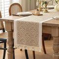 Table Runners 138 Inches,Waterproof Boho Table Runner with Tassel Fringe,Table Runner for Party Coffee Table