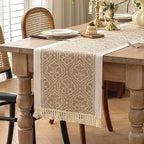 Table Runners 72 Inches Long Waterproof Boho Table Runner with Tassel Fringe,Table Runner for Party Coffee Table
