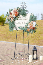 ponatia Wedding Arch Flowers (Pack of 2), Artificial Burnt Orange Flowers for Wedding Welcome Signs Decorations and Arch Flower for Weddings Ceremony Reception (Burnt Orange)