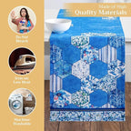 Maison d' Hermine Table Runner 100% Cotton Single Layer Table Runners 72 inches Long Decorative for Home Kitchen Dining Party Wedding Bridal Shower Spring Summer (Summer Blues, 14.50" x 72")