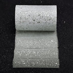 Glitter Tulle Rolls, 6” by 50 Yards (150FT) Sparkling Tulle Spool Ribbon Sequin Tulle Netting Fabric for Tutu Skirt Wedding Birthday Baby Shower (White)