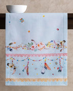 Maison d' Hermine Table Runner 100% Cotton Single Layer Table Runners 108 inches Long Decorative for Home Kitchen Dining Party Baby Shower Wedding Bridal Shower Spring Summer (Ibiza, 14.50" x 108")