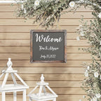 Barnyard Designs Magnetic Hanging Chalkboard Sign – Rustic Decorative Display Presentation Board for Office, School Supplies, Kitchen, Restaurant, Weddings and More, 11” x 10” (2 Pack)