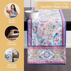 Maison d' Hermine Table Runner 100% Cotton Double Layer Table Runners 108 inches Long Decorative for Home Kitchen Dining Party Wedding Bridal Shower Spring Summer (Indian Floral, 14.50" x 108")
