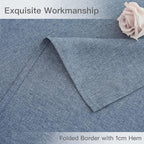 maxmill Linen Texture Tablecloth Water Resistant Antiwrinkle Spillproof Wipeable Washable Soft Fabric Table Cloth for Dining Room, Buffet Banquet Party Holiday, Rectangular 60 x 108 Inch, Demin Blue
