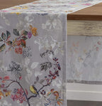 Maison d' Hermine Table Runner 100% Cotton Single Layer Table Runners 60 inches Long for Thanksgiving Christmas Decorations Home Kitchen Dining Party Wedding (Equinoxe - Grey, 14.5" x 60")